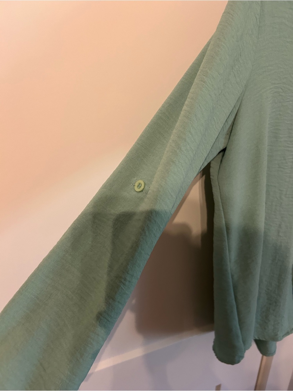 OP Women's Light Sage Button-Down Shirt - Picture 6 of 6
